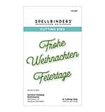 Spellbinders International Holiday Sentiments Etched Dies German Holiday Sentiments