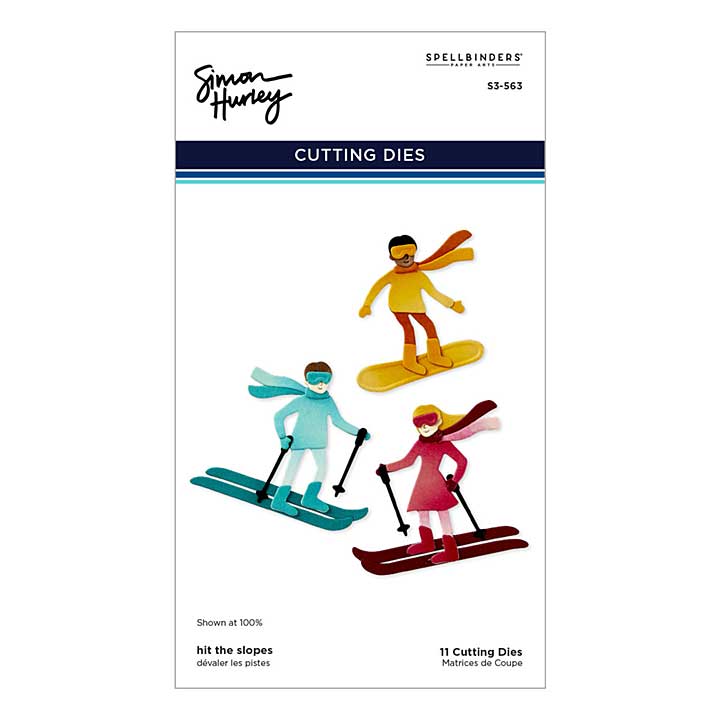 Spellbinders Ski-sons Greetings Etched Dies Hit the Slopes