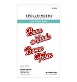 Spellbinders International Holiday Sentiments Etched Dies Italian Holiday Sentiments