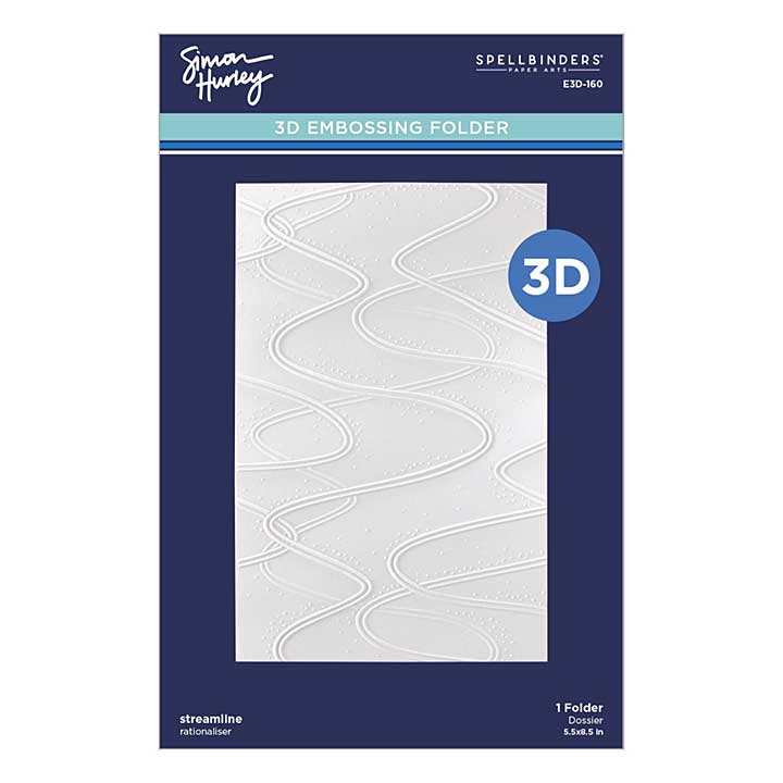 Spellbinders Ski-sons Greetings 3D Embossing Folder Streamline