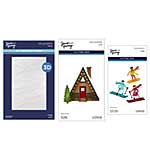 Spellbinders Ski-sons Greetings Dies and 3D Folder Bundle