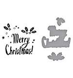 Spellbinders Starry Holiday Registration Press Plate and Die Set Starry Merry Christmas