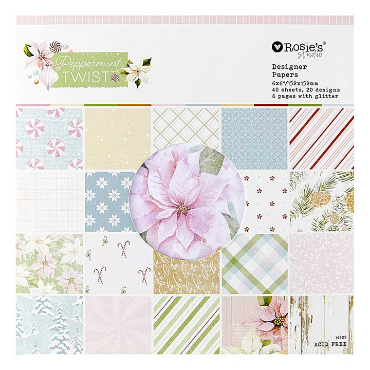 Spellbinders Peppermint Twist 6x6 Inch Paper Pad