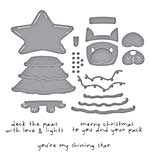 Spellbinders Merry Mischief Clear Stamp and Die Set Deck the Paws