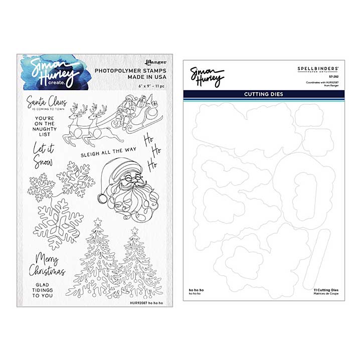 Spellbinders Ho Ho Ho Stamp and Die Bundle
