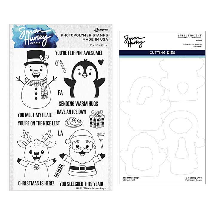 Spellbinders Christmas Hugs Stamp and Die Bundle