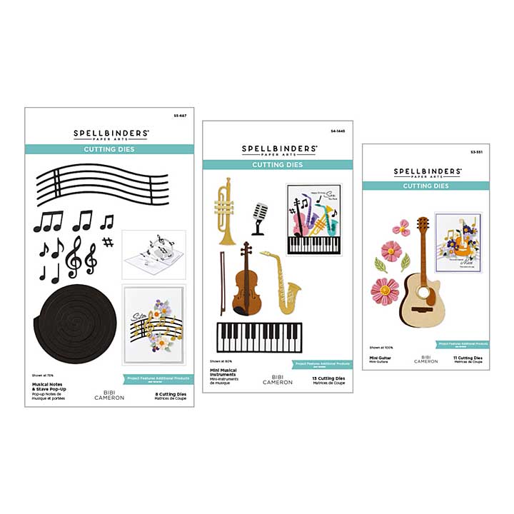 Spellbinders Bibis Musical Notes Die Bundle Small Instruments