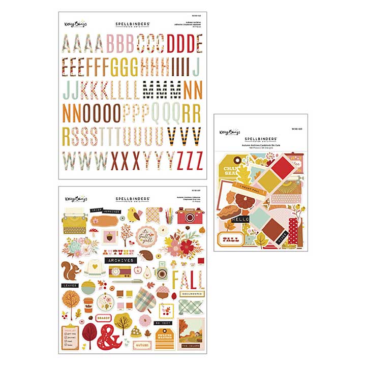 Spellbinders Autumn Archives Embellishment Bundle