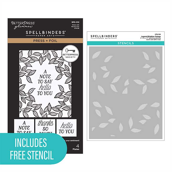 Spellbinders Betterpress Society - Brighten Foliage Bundle