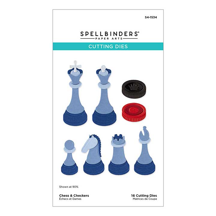 Spellbinders Checkmate Etched Dies Chess and Checkers by Spellbinders