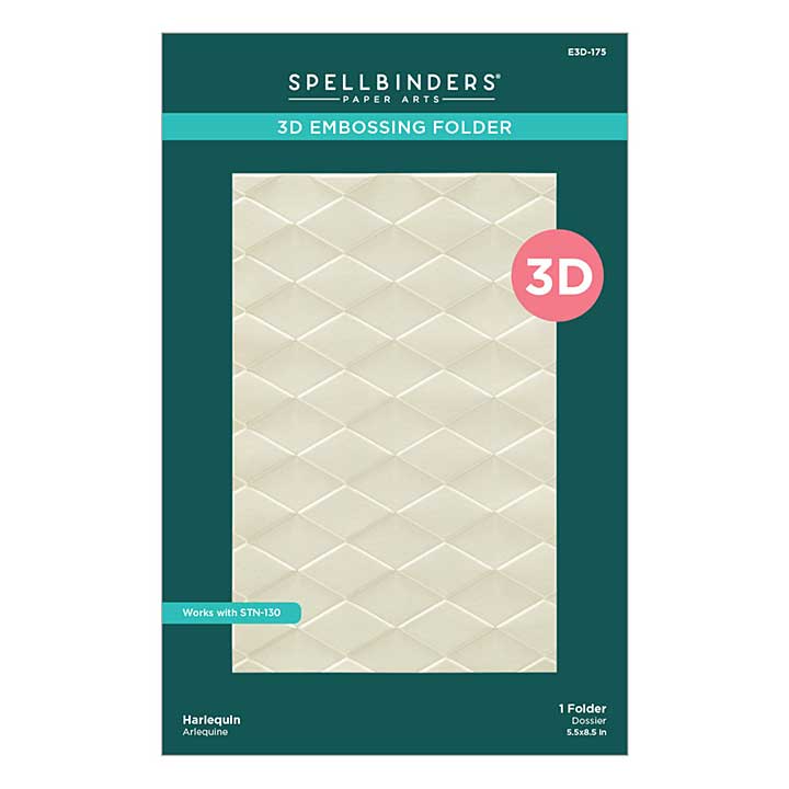 Spellbinders Checkmate 3D Embossing Folder Harlequin by Spellbinders