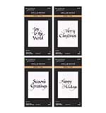 Spellbinders Upright Italic Holiday Sentiments Press plus Foil Bundle by Paul Antonio