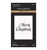 Spellbinders Upright Italic Merry Christmas Press plus Foil Plate by Paul Antonio