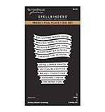 Spellbinders Holiday Banner Greetings Press plus Foil Plate and Die Set