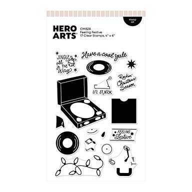Spellbinders Hero Arts Feeling Festive Stamp Set