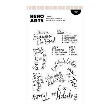 Spellbinders Hero Arts Swingin Christmas Stamp Set