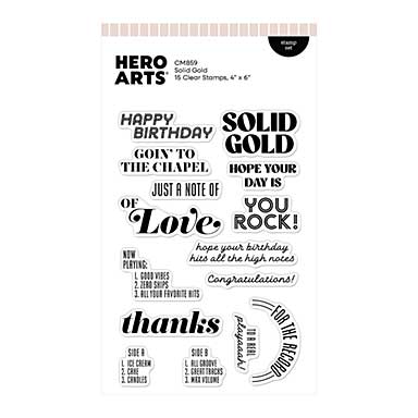 Spellbinders Hero Arts Solid Gold Stamp Set