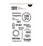 Spellbinders Hero Arts Vintage Vinyl Stamp Set