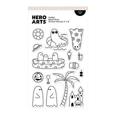 Spellbinders Hero Arts Beach Boos Stamp Set