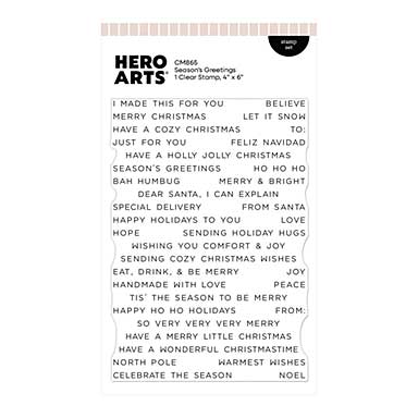 Spellbinders Hero Arts Seasons Greetings Stamp Set