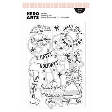 Spellbinders Hero Arts Wishing You Stamp and Cut