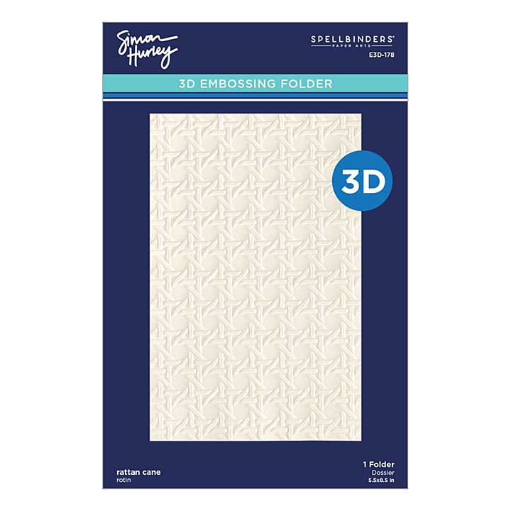 Spellbinders Rattan Cane 3D Embossing Folder by Simon Hurley