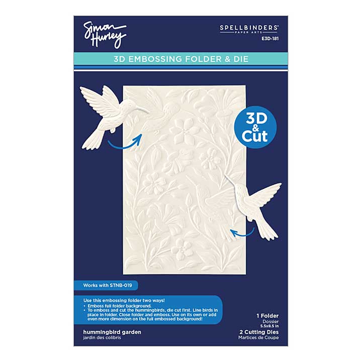 Spellbinders Hummingbird Garden 3D Embossing Folder and Die Set by Simon Hurley