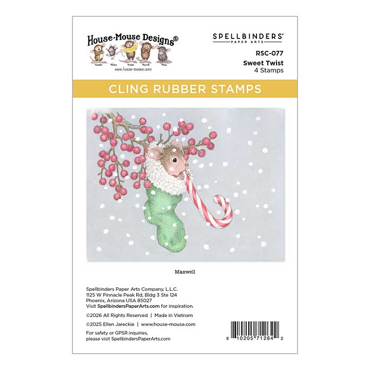 Spellbinders House-Mouse Sweet Twist Cling Rubber Stamp Set