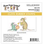 Spellbinders House-Mouse Halloween Dragon Cling Rubber Stamp Set