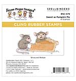 Spellbinders House-Mouse Sweet as Pumpkin Pie Cling Rubber Stamp Set