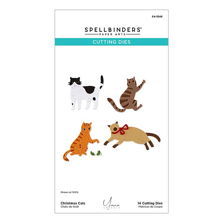 Spellbinders Christmas Cats Etched Dies by Yana Smakula