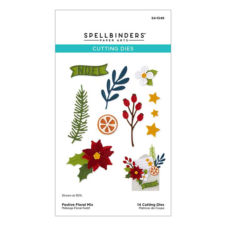 Spellbinders Festive Floral Mix Etched Dies