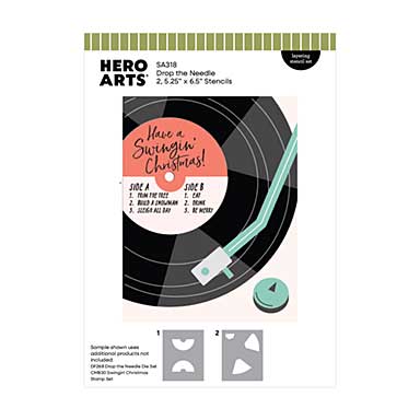 Spellbinders Hero Arts Drop the Needle Stencils