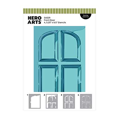 Spellbinders Hero Arts Front Door Layering Stencil Set