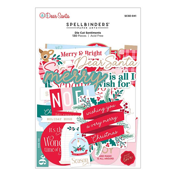 Spellbinders Dear Santa Die Cut Sentiments