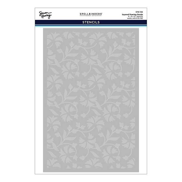 Spellbinders Flowing Florals Layered Stencils by Simon Hurley