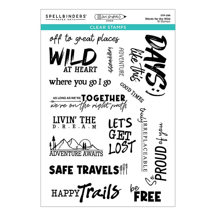 Spellbinders Words for the Wild Clear Stamp Set by Josh Griffiths Studio