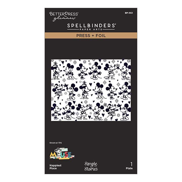Spellbinders Happiest Place Press plus Foil Plate