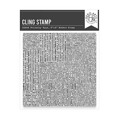 Spellbinders Hero Arts Friendly Type Cling Stamp