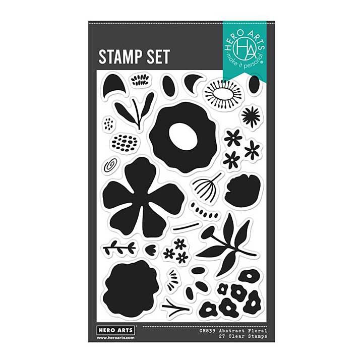 Spellbinders Hero Arts Abstract Floral Clear Stamp Set