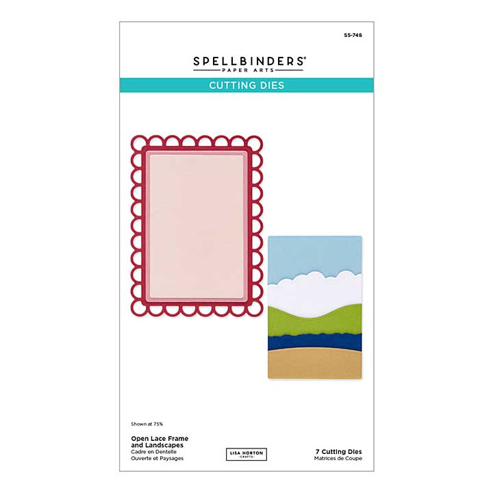 Spellbinders Open Lace Frame and Landscapes Etched Dies by Lisa Horton