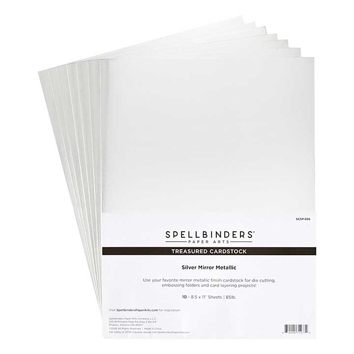 Spellbinders Silver Mirror MetallicTreasured Cardstock