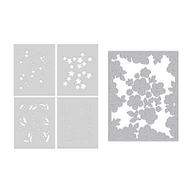 Spellbinders Hero Arts Bitty Floral Bundle Die and Stencil Bundle