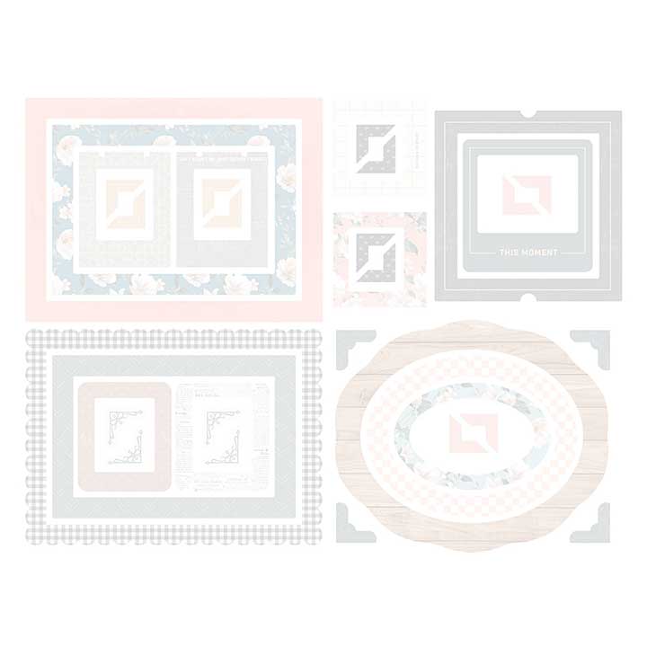 Spellbinders Rosies Studio Clementine Chipboard Frame and Corners