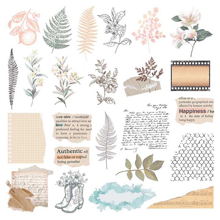 Spellbinders Rosies Studio Clementine Diecut Clear Stickers