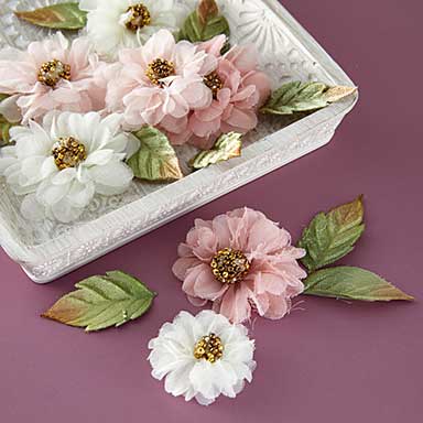 Spellbinders Prima Buttons and Keepsakes by Frank Garcia Sheer Beauties Dimensional Flowers