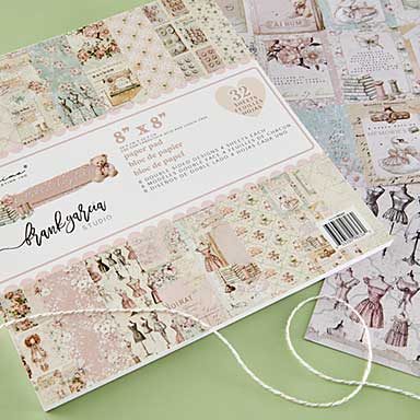 Prima Buttons & Keepsakes by Frank Garcia 8 x 8\" Paper Pad
