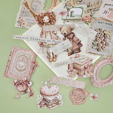 Spellbinders Prima Buttons and Keepsakes by Frank Garcia Quilted Memories Ephemera