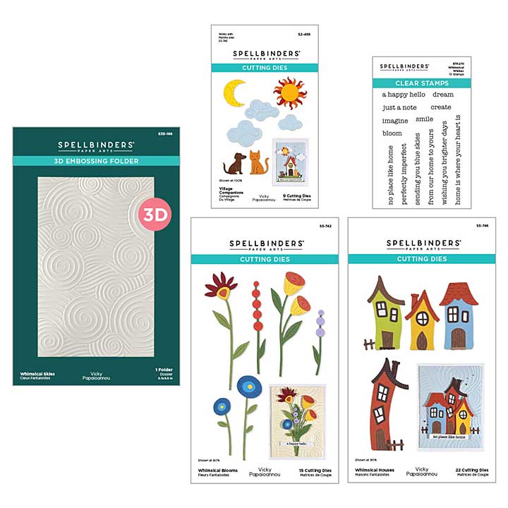 Spellbinders Whimsical Wishes Clear Stamp Set by Vicky Papaioannou