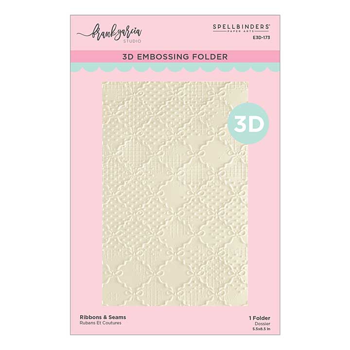 Spellbinders Ribbons and Seams 3D Embossing Folder by Frank Garcia